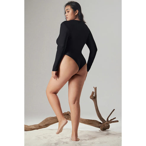Eleganckie body z długim rękawem