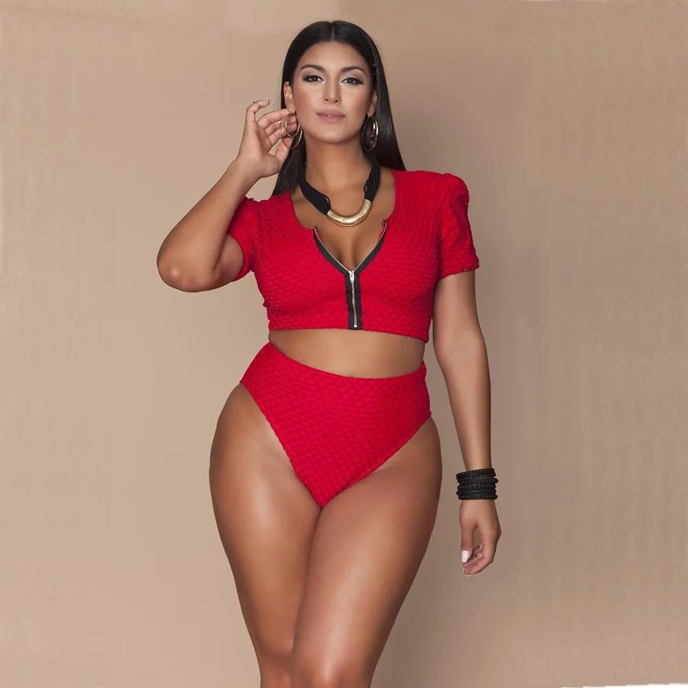Bikini z ozdobnymi rękawami